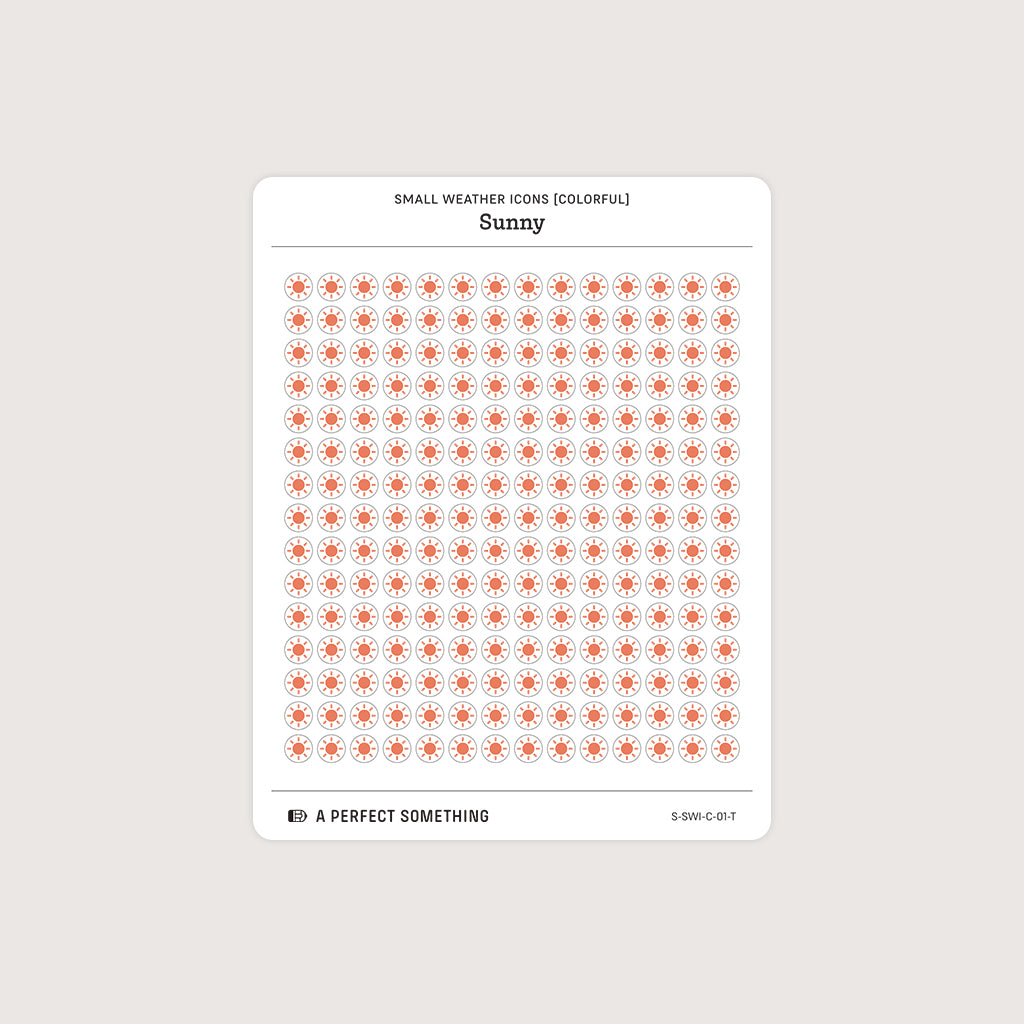 Small (5mm) Weather Icon Stickers (Colorful)