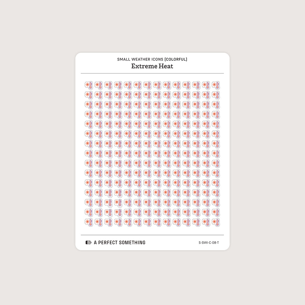 Small (5mm) Weather Icon Stickers (Colorful)