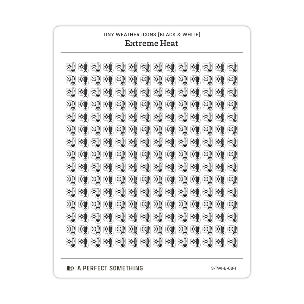 Tiny Weather Icon Stickers (Black and White)