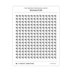 Tiny Weather Icon Stickers (Black and White)