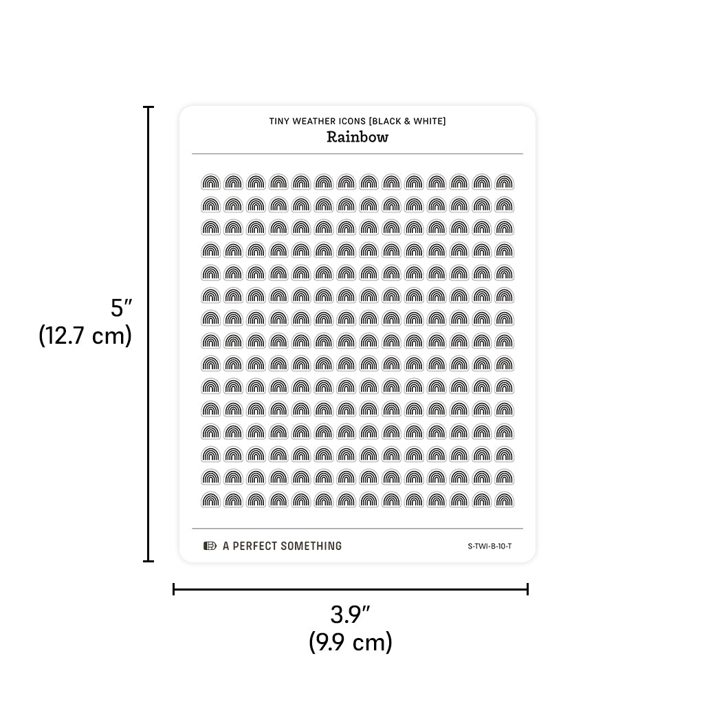 Small (5mm) Weather Icon Stickers (Black and White)