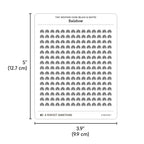 Tiny Weather Icon Stickers (Black and White)