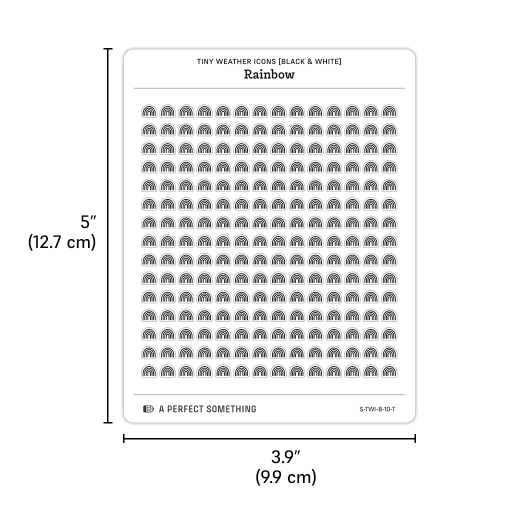 Tiny Weather Icon Stickers (Black and White)