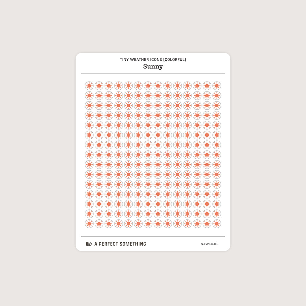 Small (5mm) Weather Icon Stickers (Colorful)