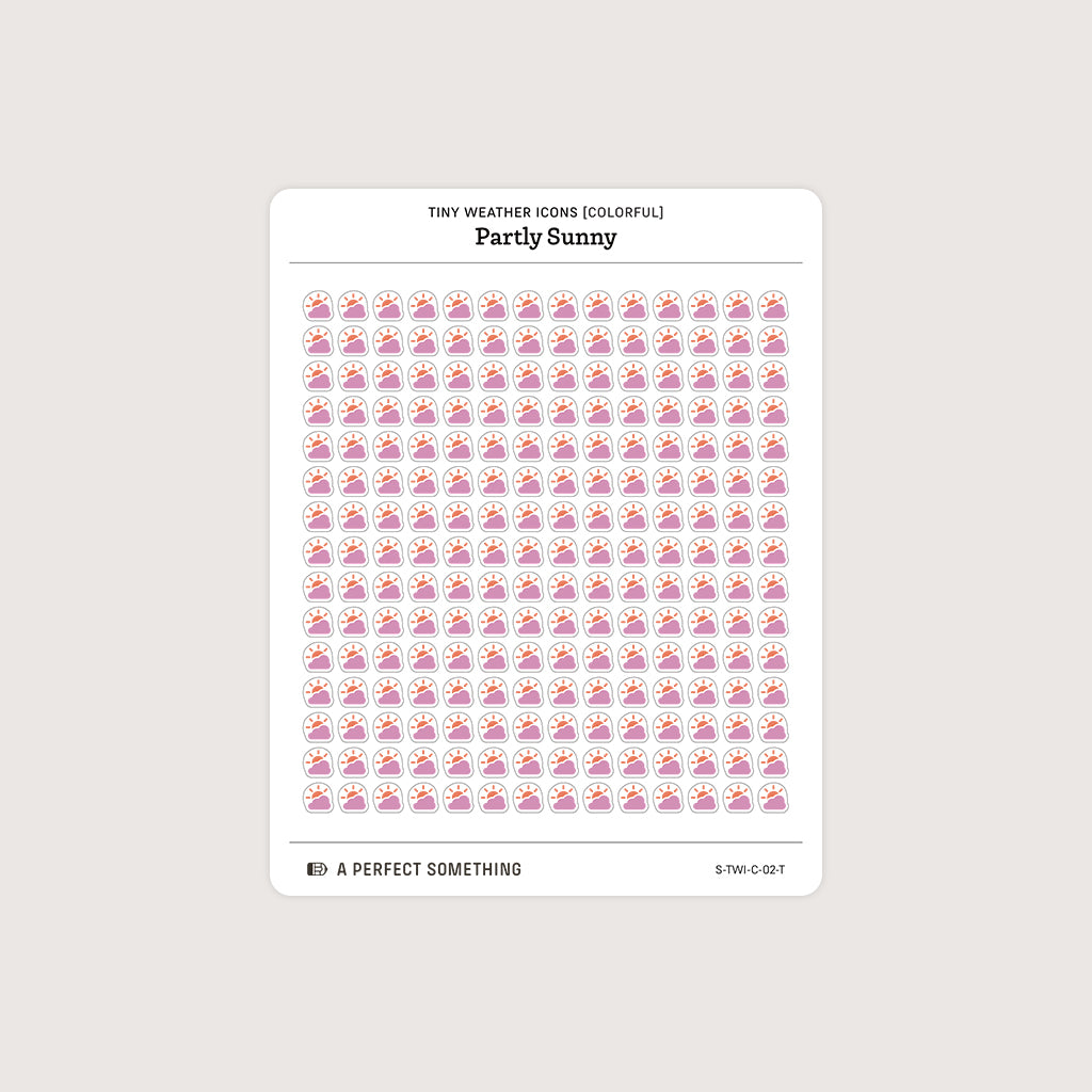 Small (5mm) Weather Icon Stickers (Colorful)