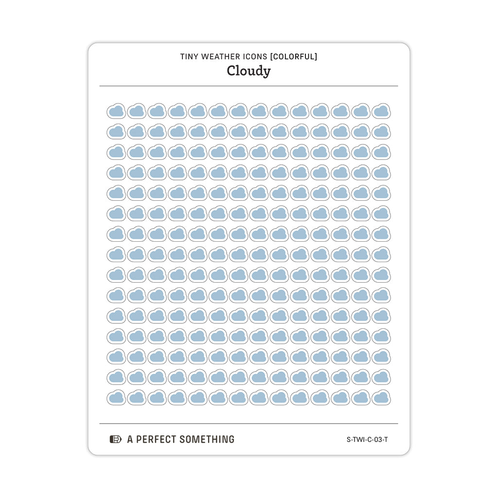 Tiny Weather Icon Stickers (Colorful)