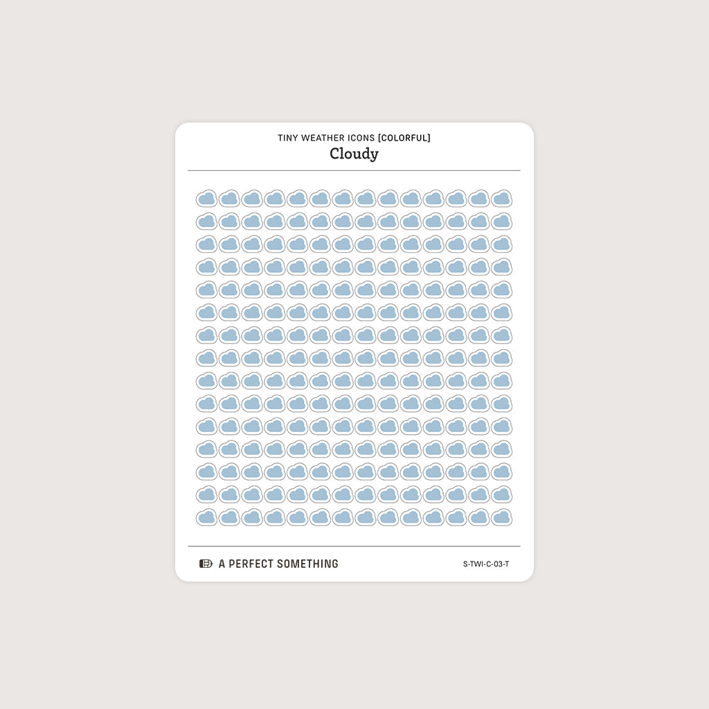 Small (5mm) Weather Icon Stickers (Colorful)