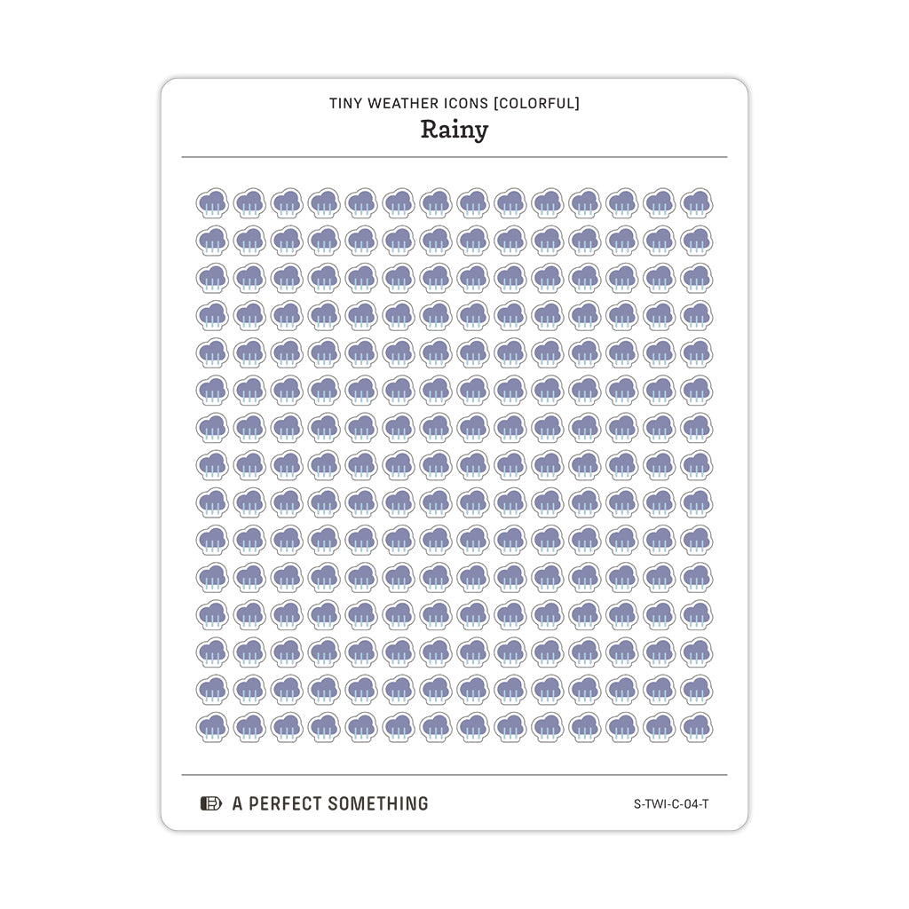 Tiny Weather Icon Stickers (Colorful)
