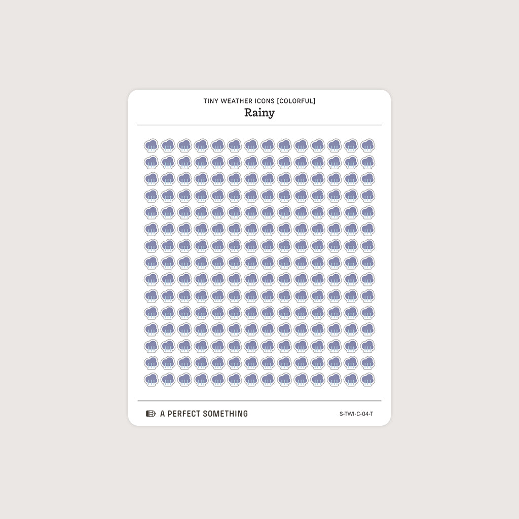 Small (5mm) Weather Icon Stickers (Colorful)