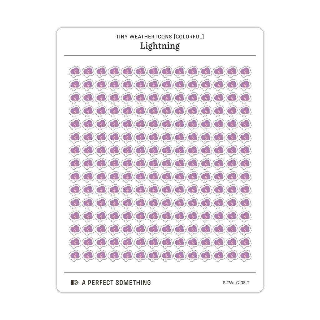 Tiny Weather Icon Stickers (Colorful)