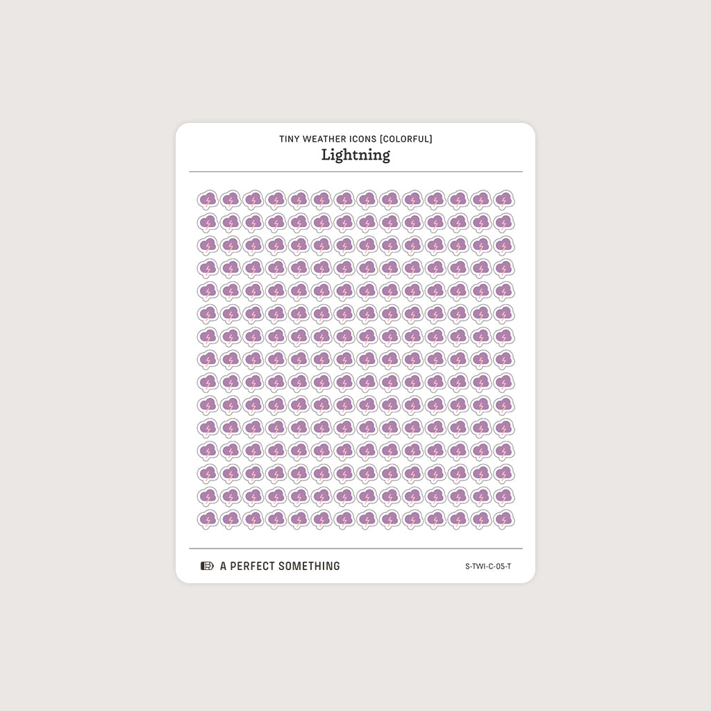 Small (5mm) Weather Icon Stickers (Colorful)