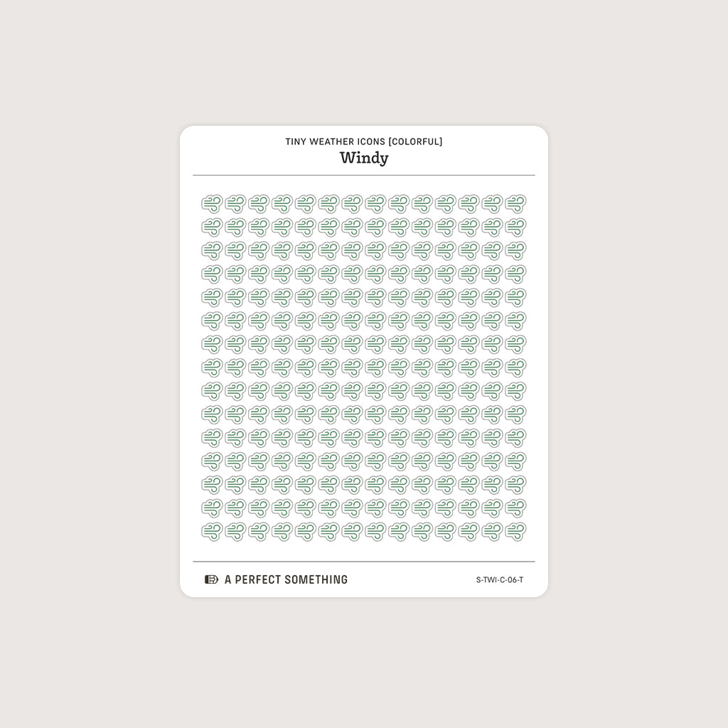 Small (5mm) Weather Icon Stickers (Colorful)