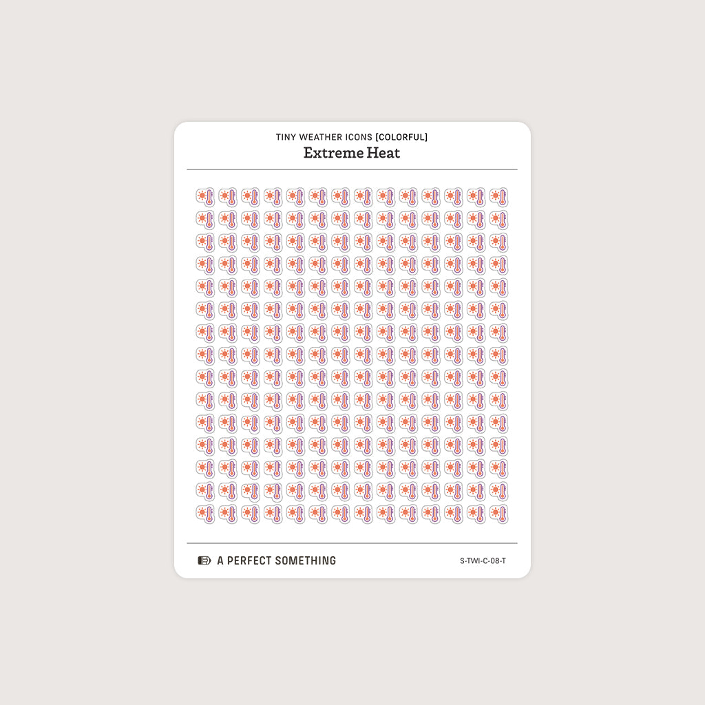 Small (5mm) Weather Icon Stickers (Colorful)