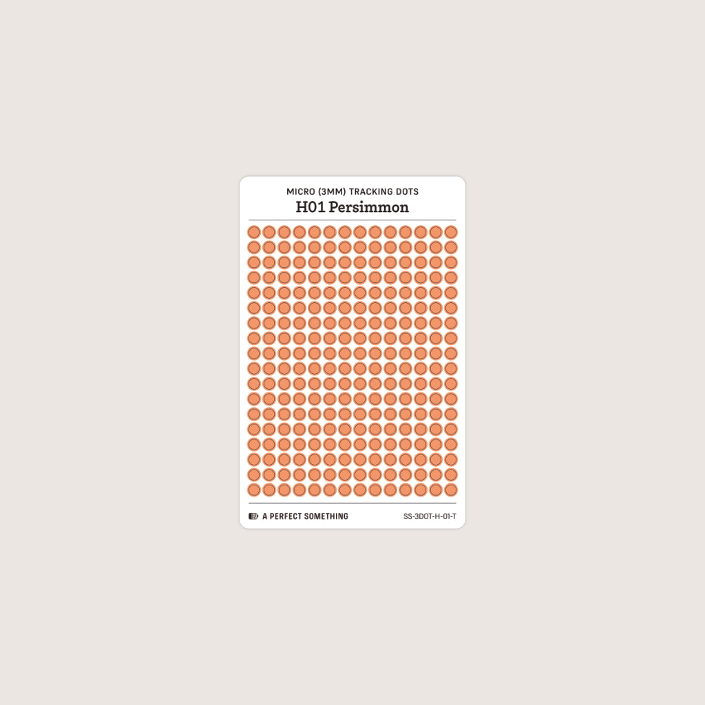 Micro (3mm) Tracking Dot Stickers: Hobonichi Color Palette [Small Sheet Size]