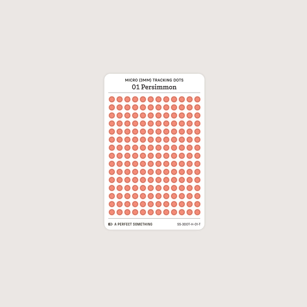 Micro (3mm) Tracking Dot Stickers: Hobonichi Color Palette [Small Sheet Size]