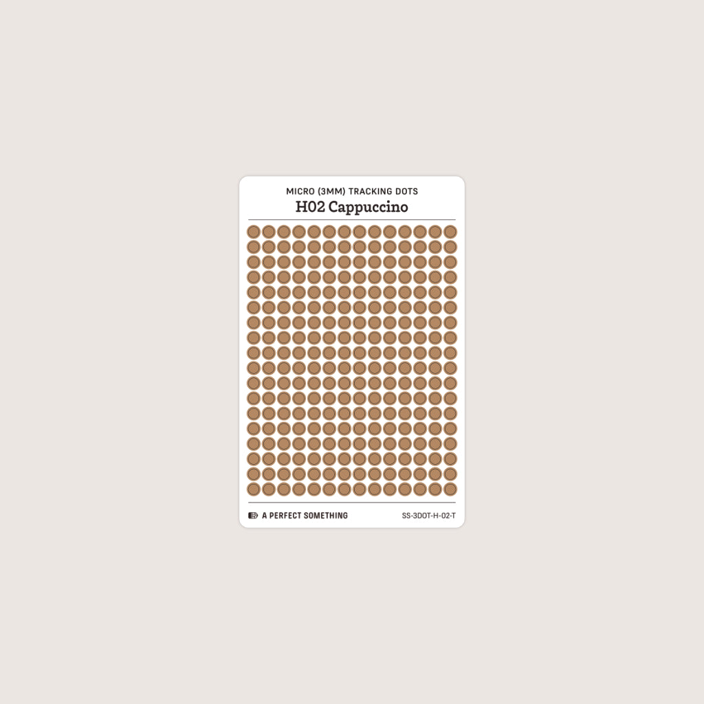 Micro (3mm) Tracking Dot Stickers: Hobonichi Color Palette [Small Sheet Size]