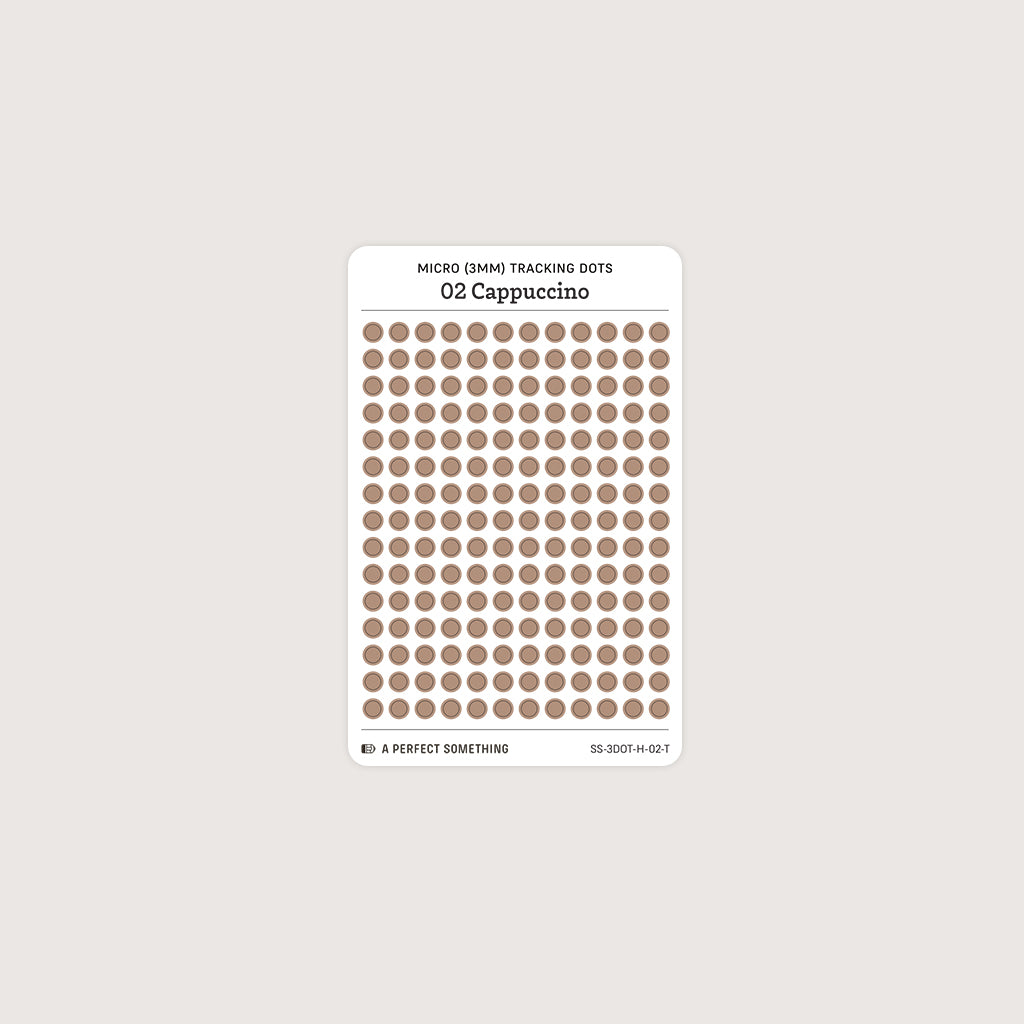 Micro (3mm) Tracking Dot Stickers: Hobonichi Color Palette [Small Sheet Size]