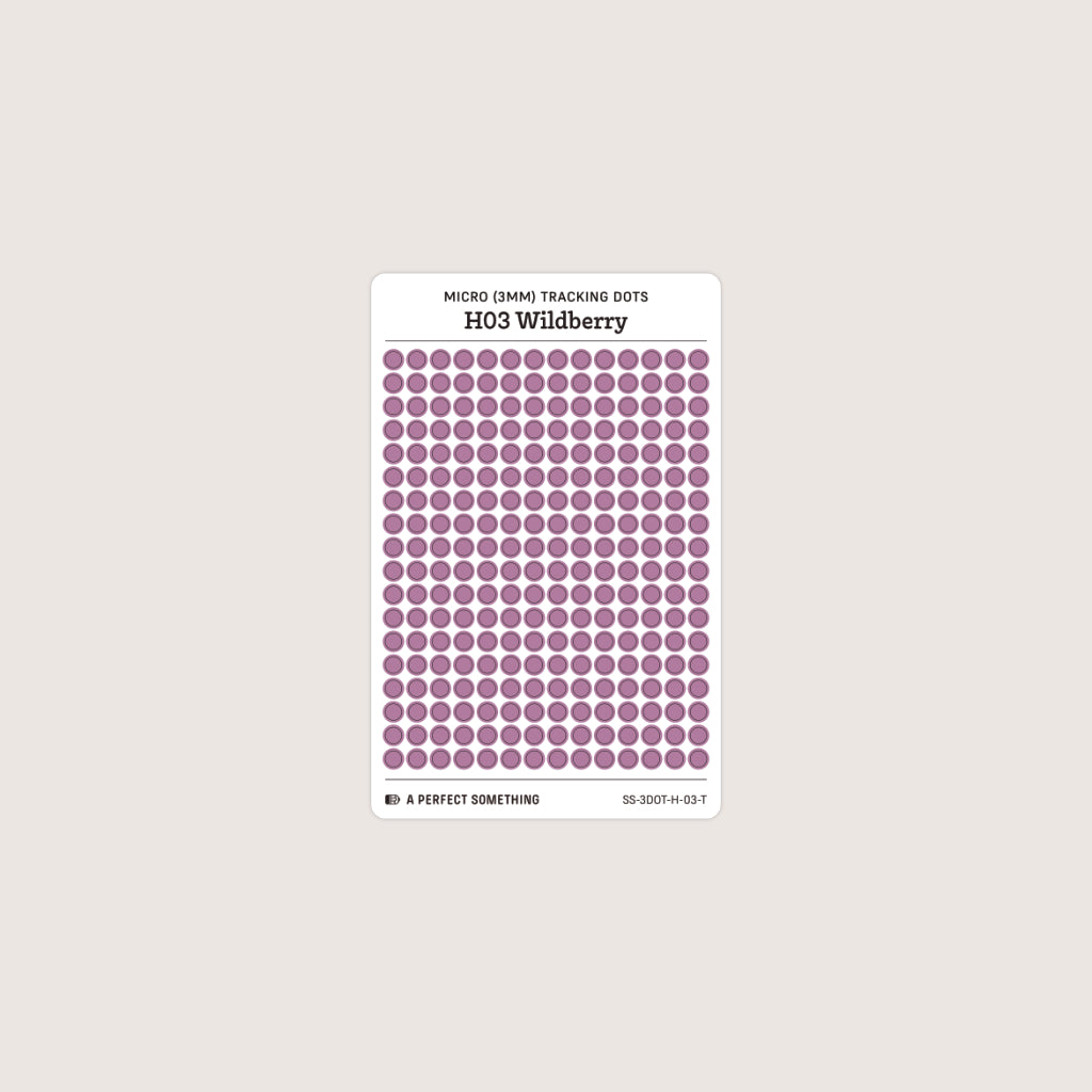 Micro (3mm) Tracking Dot Stickers: Hobonichi Color Palette [Small Sheet Size]