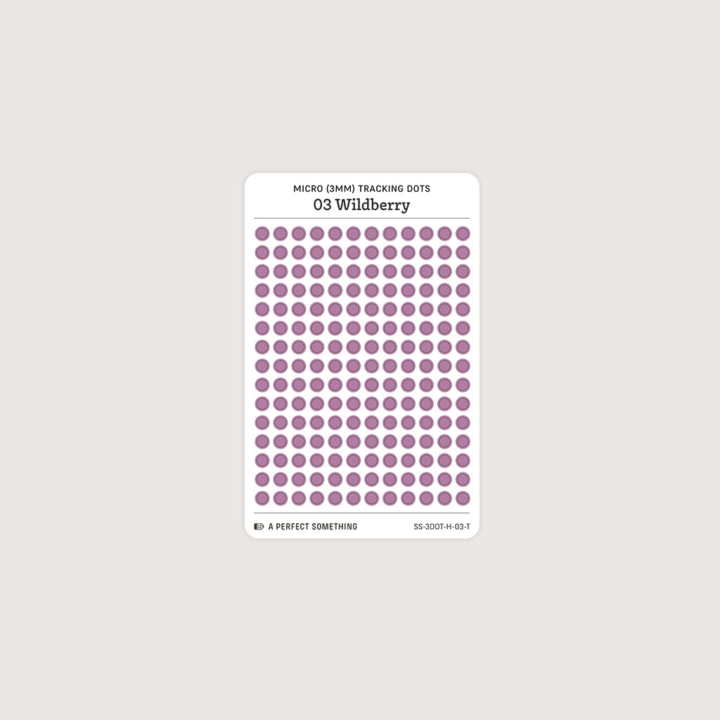 Micro (3mm) Tracking Dot Stickers: Hobonichi Color Palette [Small Sheet Size]