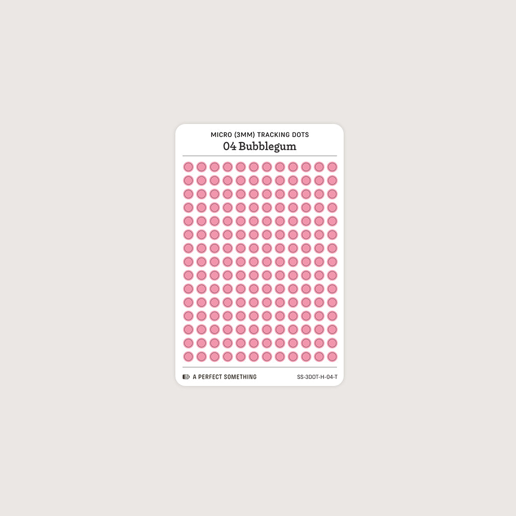 Micro (3mm) Tracking Dot Stickers: Hobonichi Color Palette [Small Sheet Size]