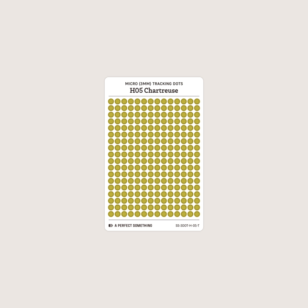 Micro (3mm) Tracking Dot Stickers: Hobonichi Color Palette [Small Sheet Size]