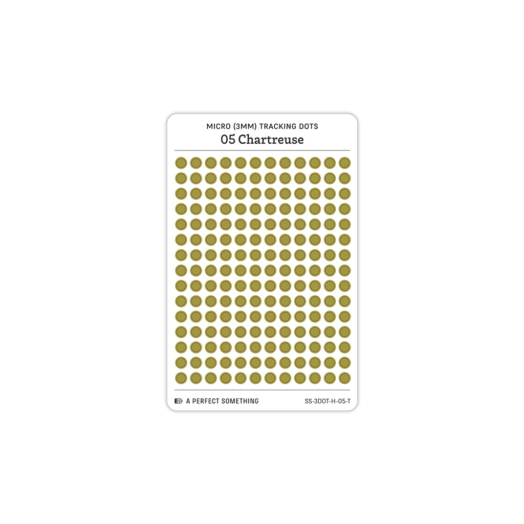 Tiny (3mm) Tracking Dot Stickers: Hobonichi Color Palette [Small Sheet Size]