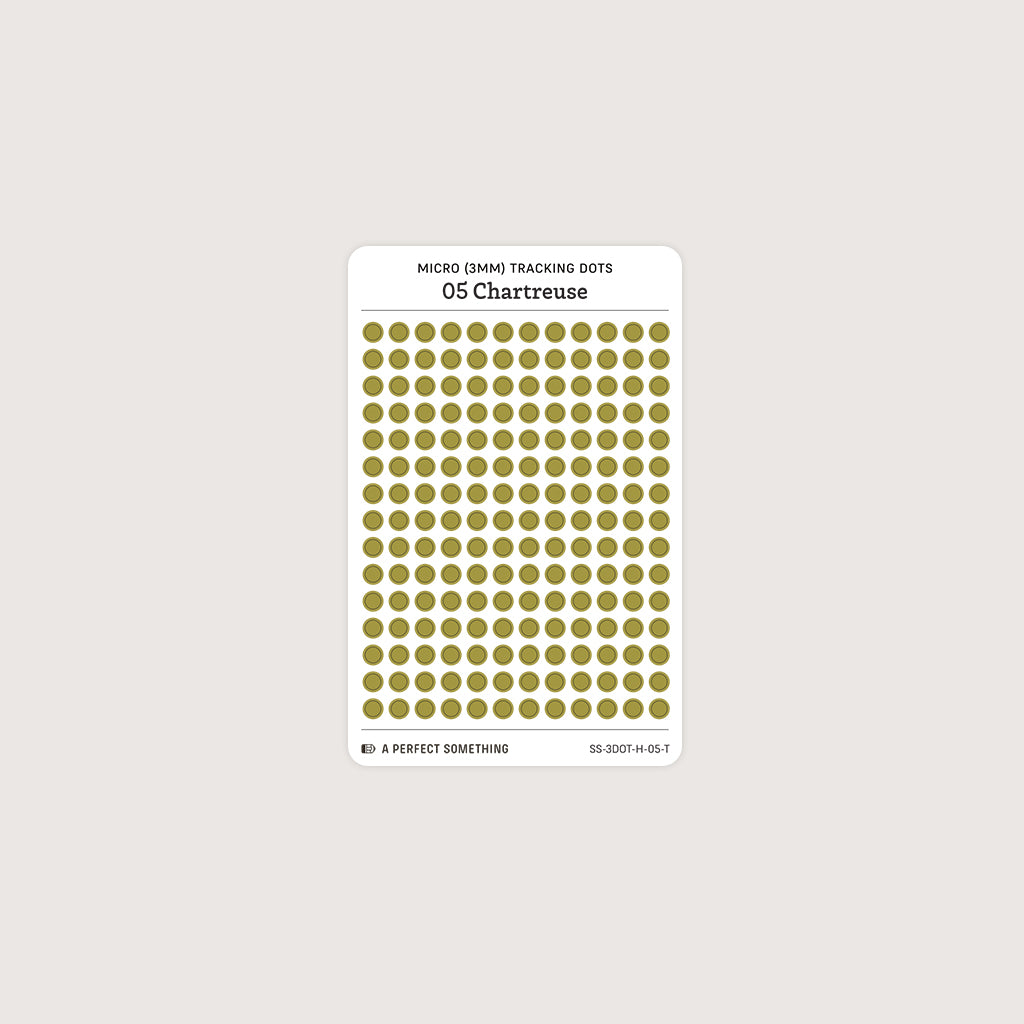 Micro (3mm) Tracking Dot Stickers: Hobonichi Color Palette [Small Sheet Size]