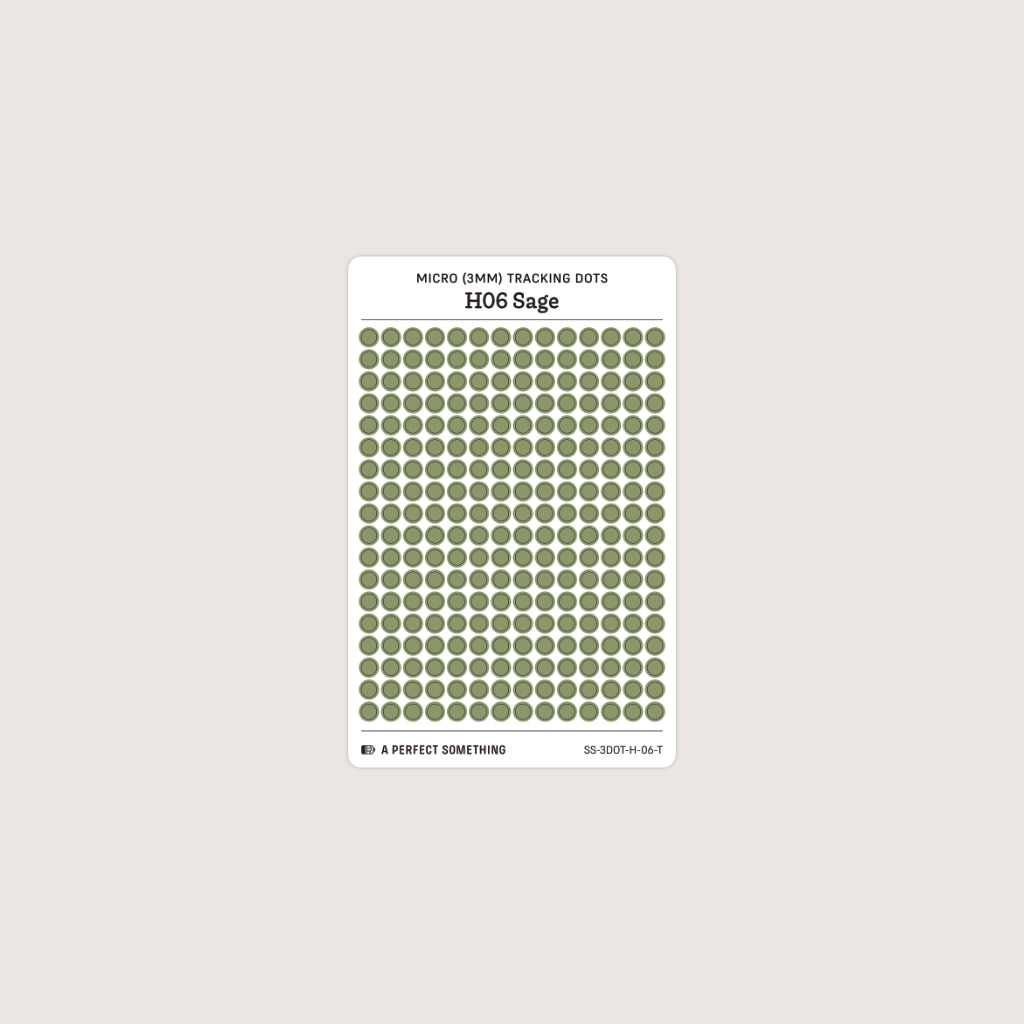Micro (3mm) Tracking Dot Stickers: Hobonichi Color Palette [Small Sheet Size]