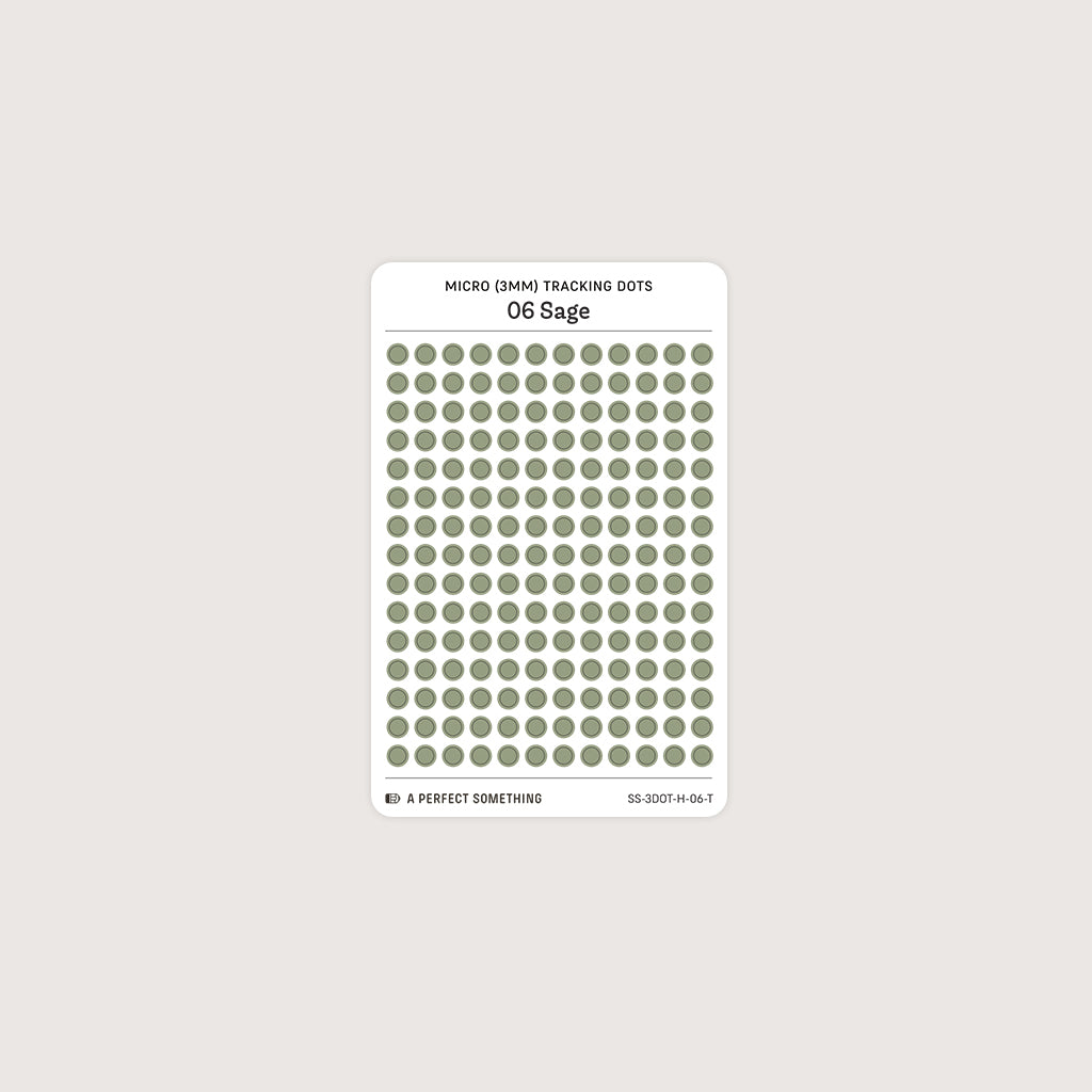 Micro (3mm) Tracking Dot Stickers: Hobonichi Color Palette [Small Sheet Size]