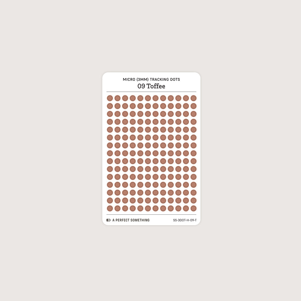 Micro (3mm) Tracking Dot Stickers: Hobonichi Color Palette [Small Sheet Size]