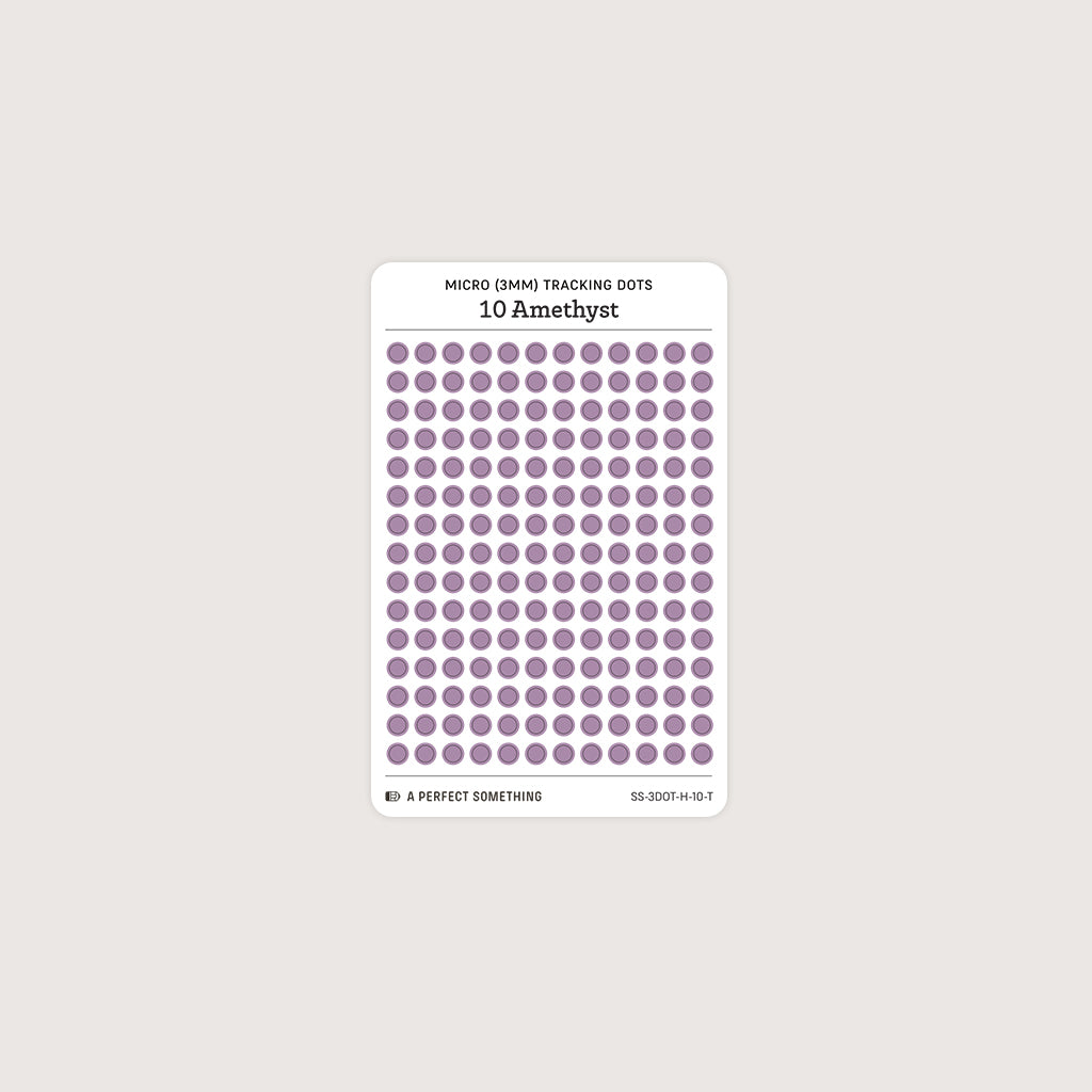 Micro (3mm) Tracking Dot Stickers: Hobonichi Color Palette [Small Sheet Size]