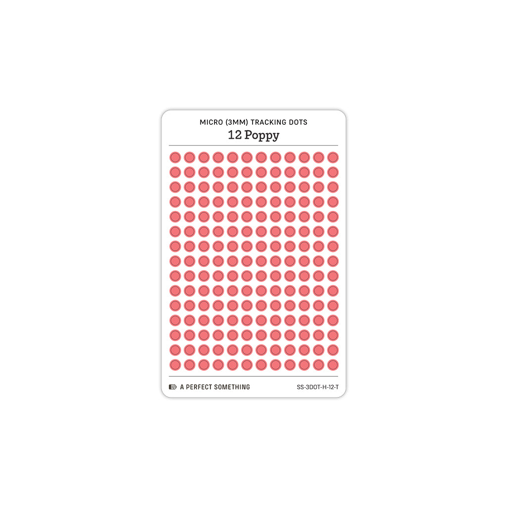Tiny (3mm) Tracking Dot Stickers: Hobonichi Color Palette [Small Sheet Size]