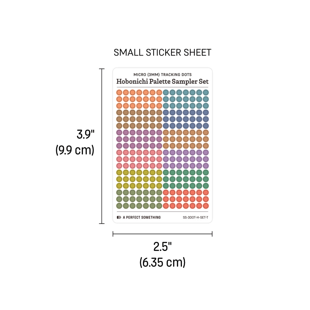 Micro (3mm) Tracking Dot Stickers: Hobonichi Color Palette Sampler Sets