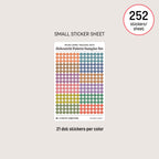 Micro (3mm) Tracking Dot Stickers: Hobonichi Color Palette Sampler Sets