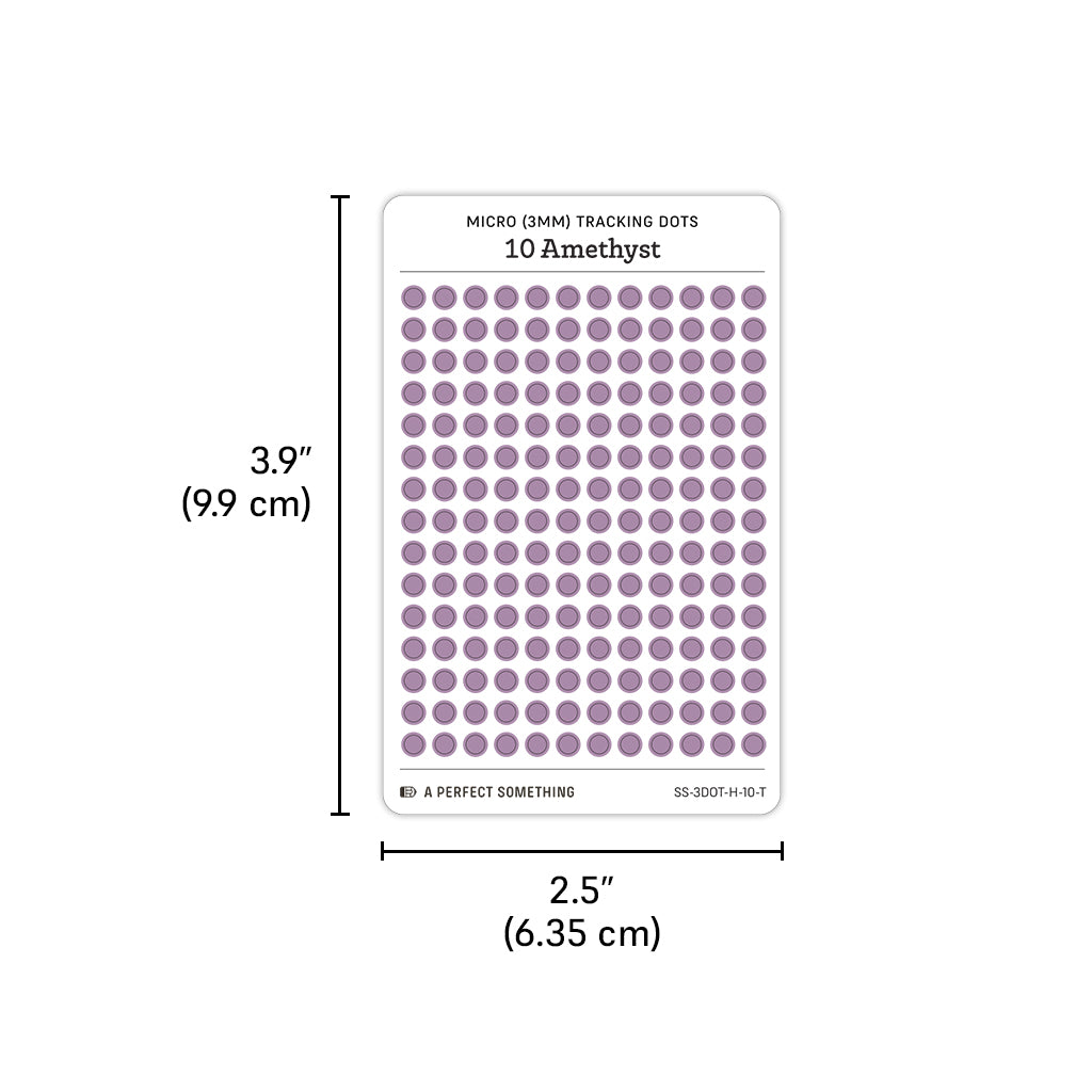 Tiny (3mm) Tracking Dot Stickers: Hobonichi Color Palette [Small Sheet Size]