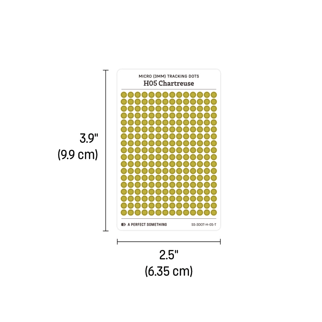 Micro (3mm) Tracking Dot Stickers: Hobonichi Color Palette [Small Sheet Size]
