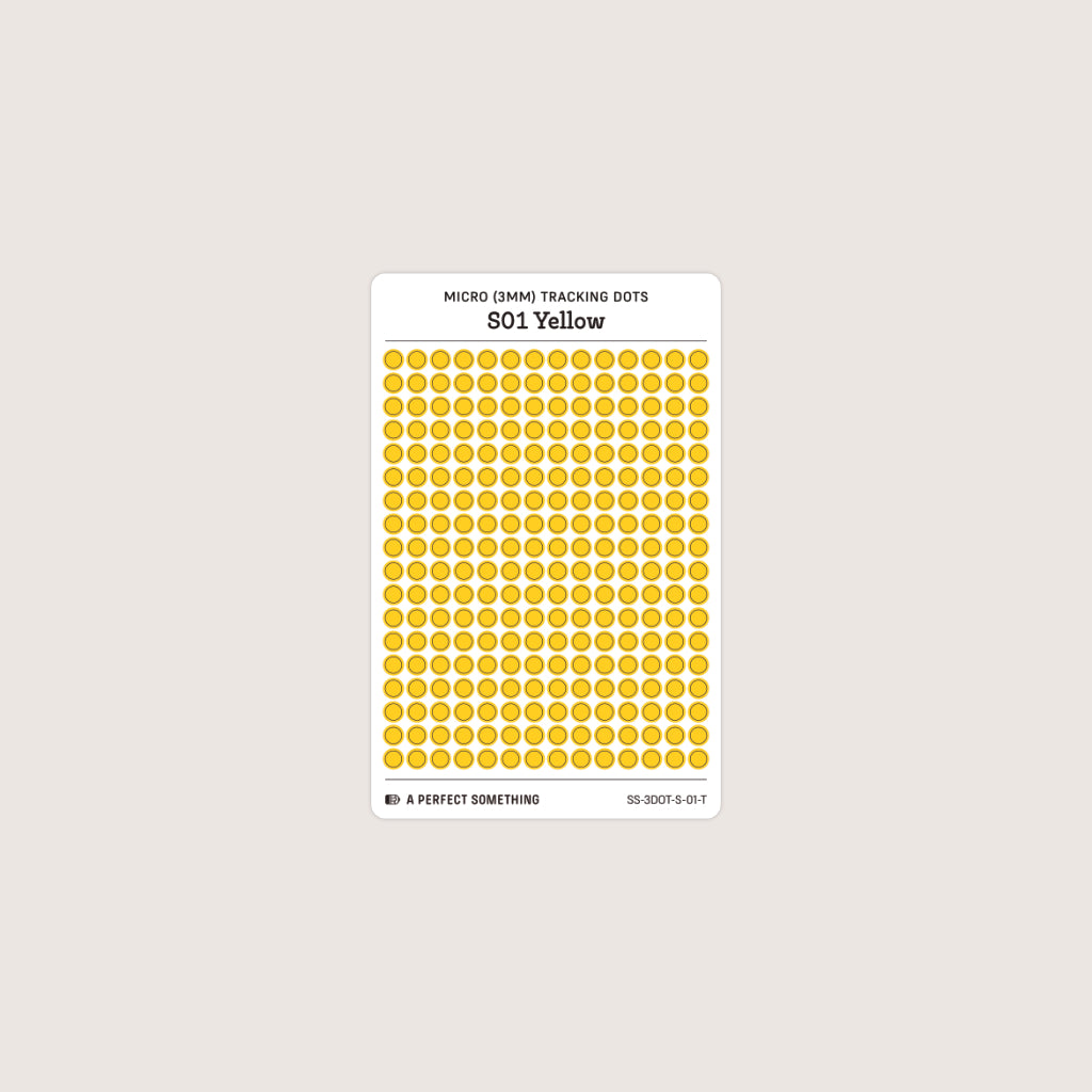 Micro (3mm) Tracking Dot Stickers: Standard Color Palette [Small Sheet Size]