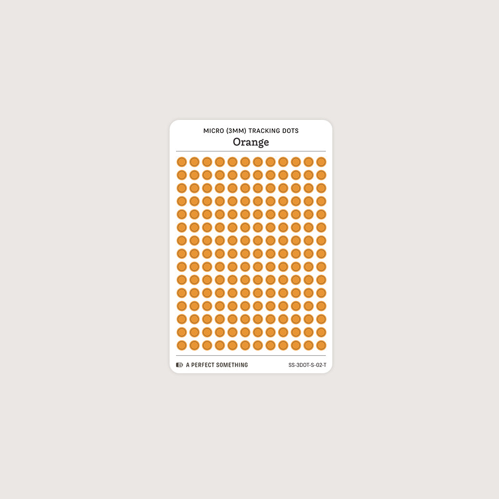 Micro (3mm) Tracking Dot Stickers: Standard Color Palette [Small Sheet Size]