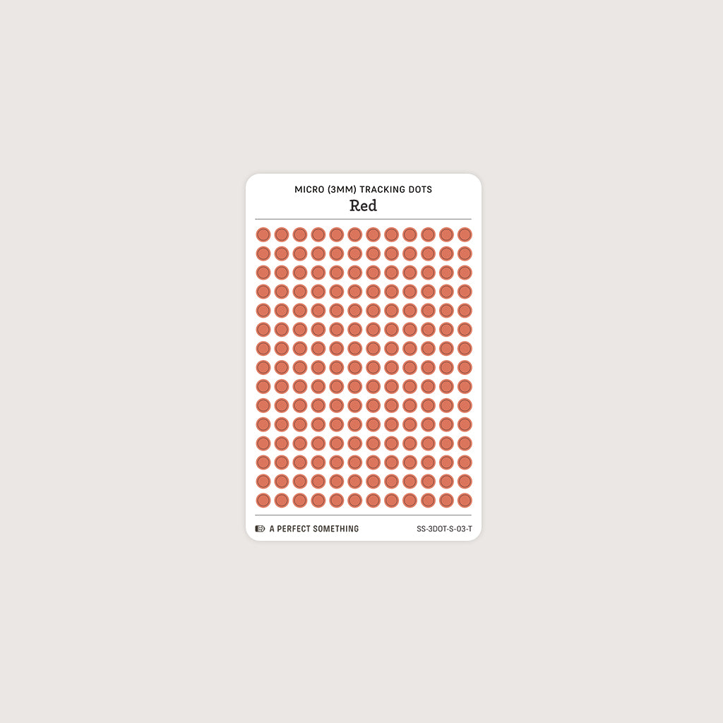 Micro (3mm) Tracking Dot Stickers: Standard Color Palette [Small Sheet Size]