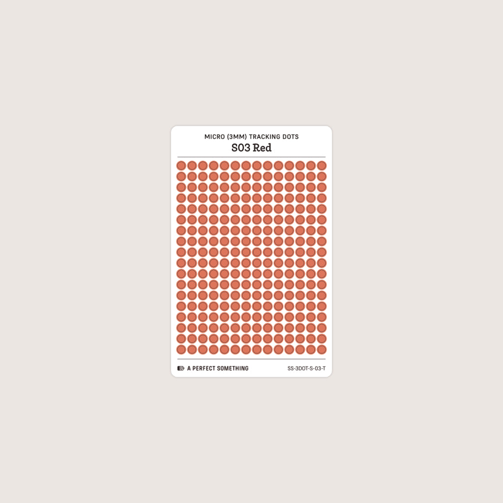 Micro (3mm) Tracking Dot Stickers: Standard Color Palette [Small Sheet Size]