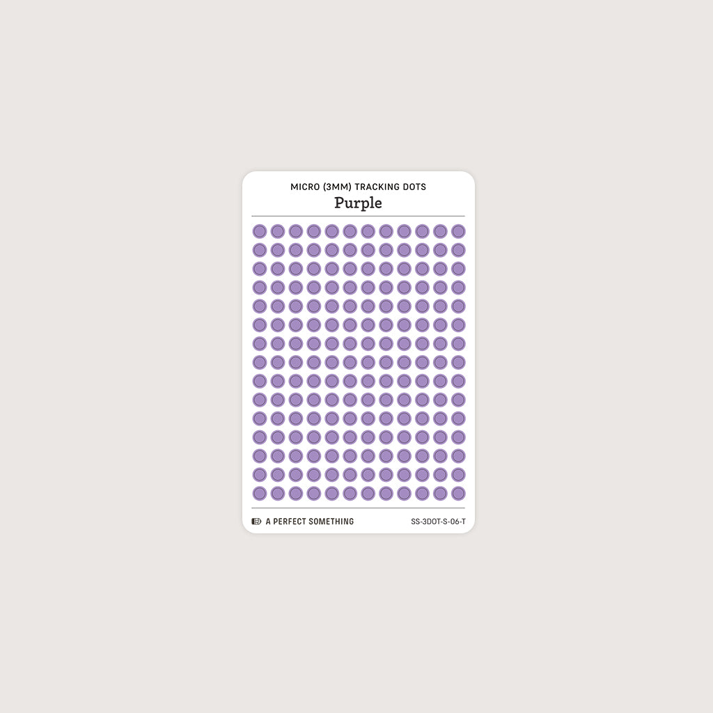 Micro (3mm) Tracking Dot Stickers: Standard Color Palette [Small Sheet Size]