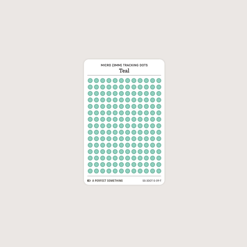 Micro (3mm) Tracking Dot Stickers: Standard Color Palette [Small Sheet Size]