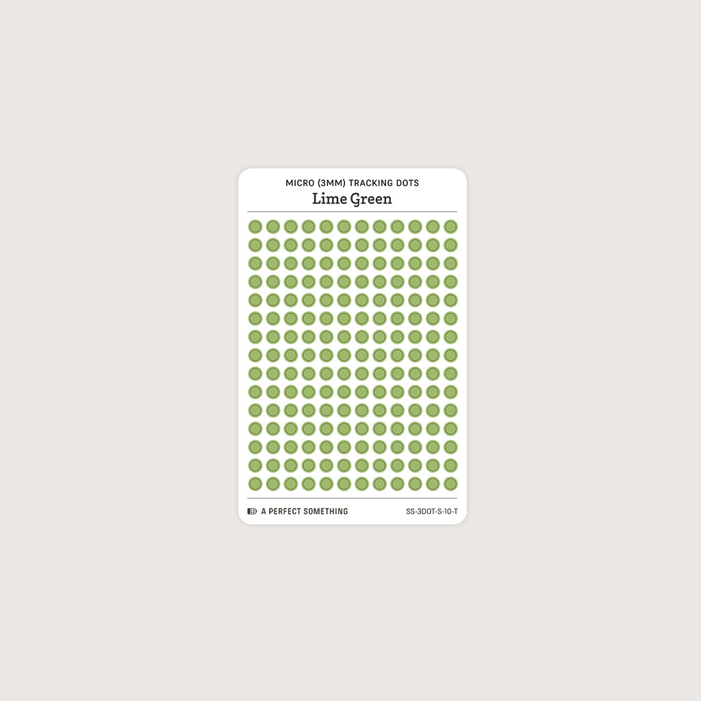 Micro (3mm) Tracking Dot Stickers: Standard Color Palette [Small Sheet Size]