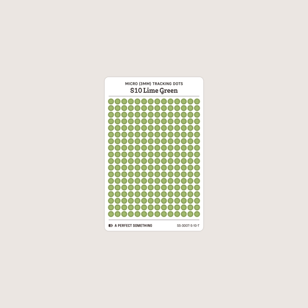 Micro (3mm) Tracking Dot Stickers: Standard Color Palette [Small Sheet Size]