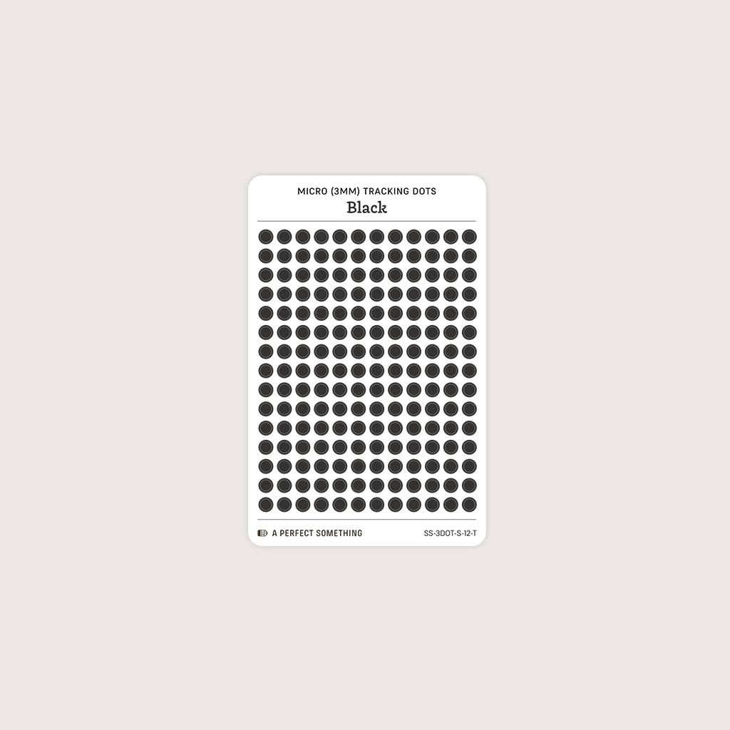 Micro (3mm) Tracking Dot Stickers: Standard Color Palette [Small Sheet Size]