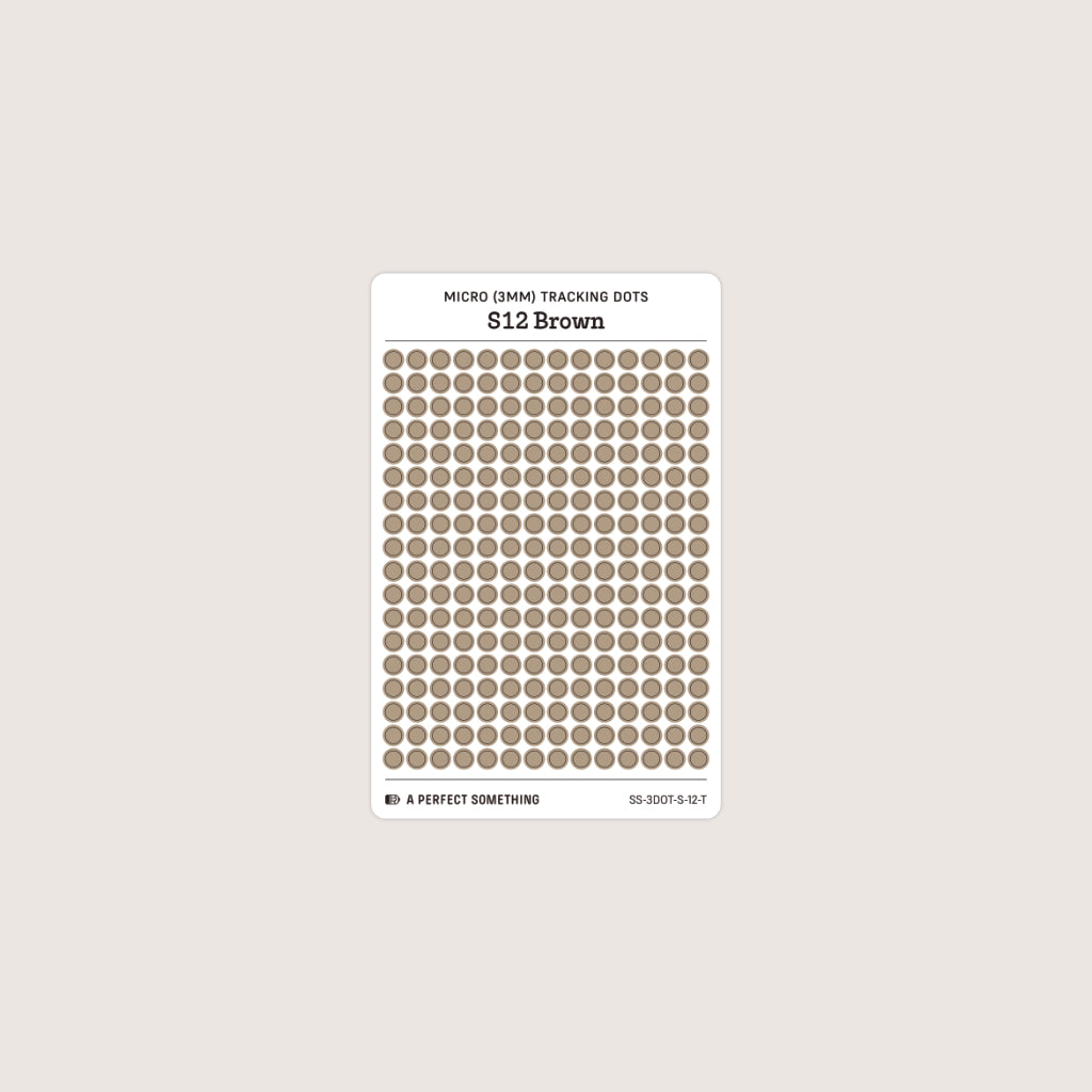 Micro (3mm) Tracking Dot Stickers: Standard Color Palette [Small Sheet Size]