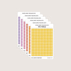 Micro (3mm) Tracking Dot Stickers: Standard Color Palette