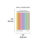 Tiny (4mm) Tracking Dot Stickers: Standard Color Palette Sampler Sets