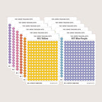 Tiny (4mm) Tracking Dot Stickers: Standard Color Palette
