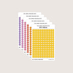 Tiny (4mm) Tracking Dot Stickers: Standard Color Palette